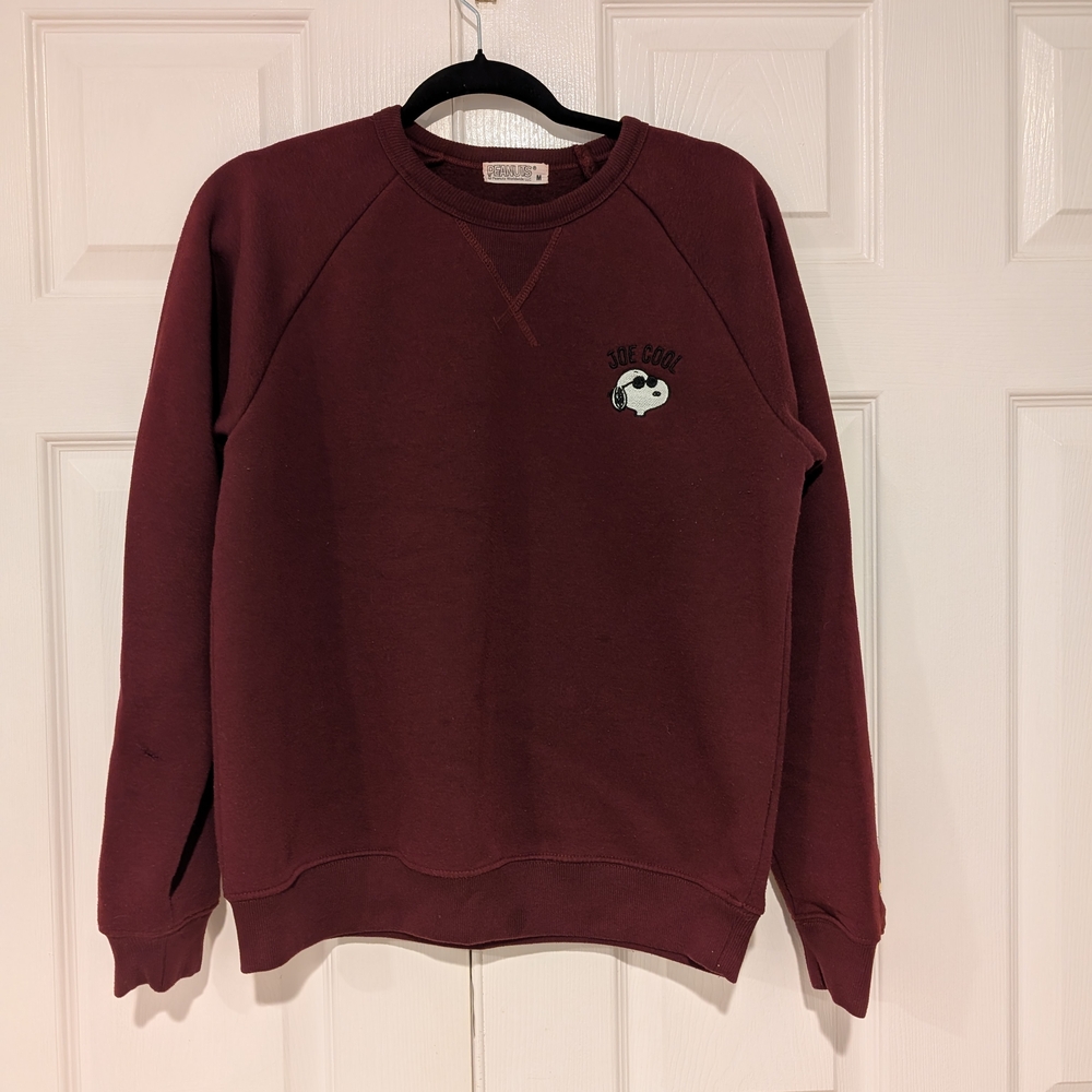 Peanuts Maroon Crewneck Sweater